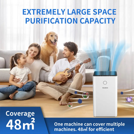 Purificateur d'air double HEPA 550 m³/h pour pièce jusqu'à 48 m²