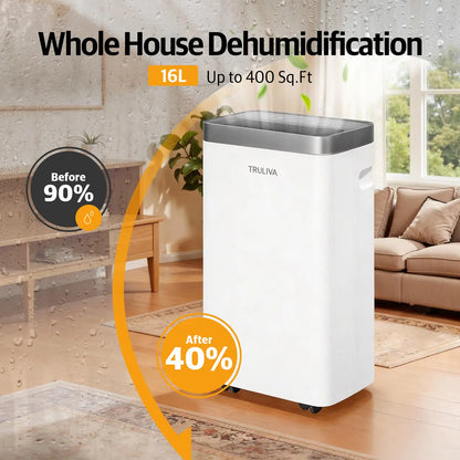 Déshumidificateur 16L/jour pour appartement et pièce humide