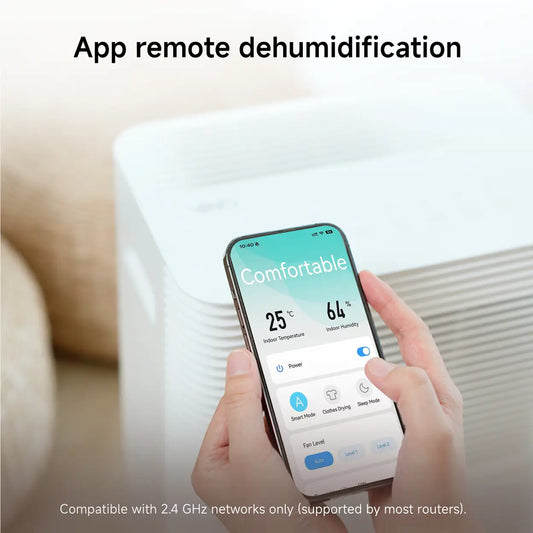 Déshumidificateur connecté 12L/jour 32 dB pour chambre et bureau