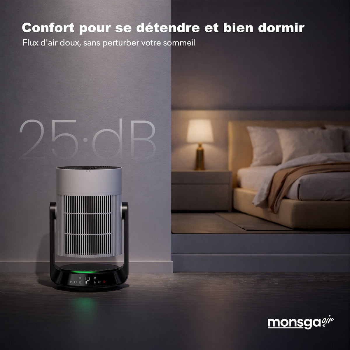 Ventilateur sur pied 2-en-1 avec purificateur d'air HEPA — vue 6