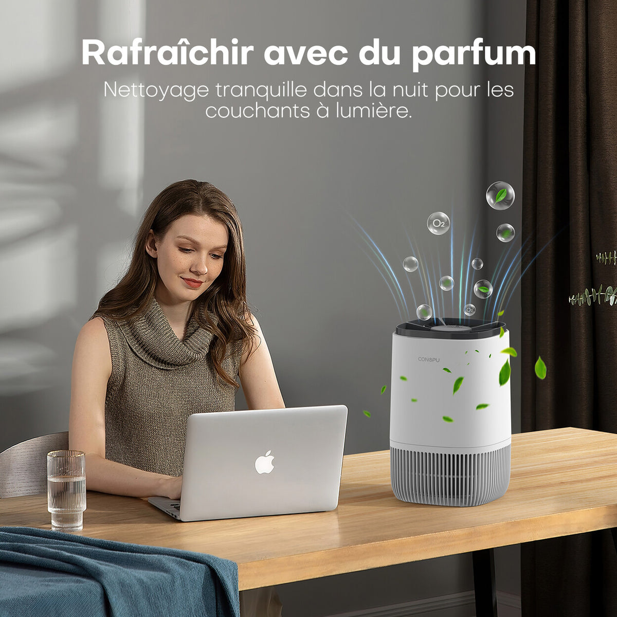 Purificateur d'air HEPA compact pour chambre jusqu'à 18 m² — vue 5