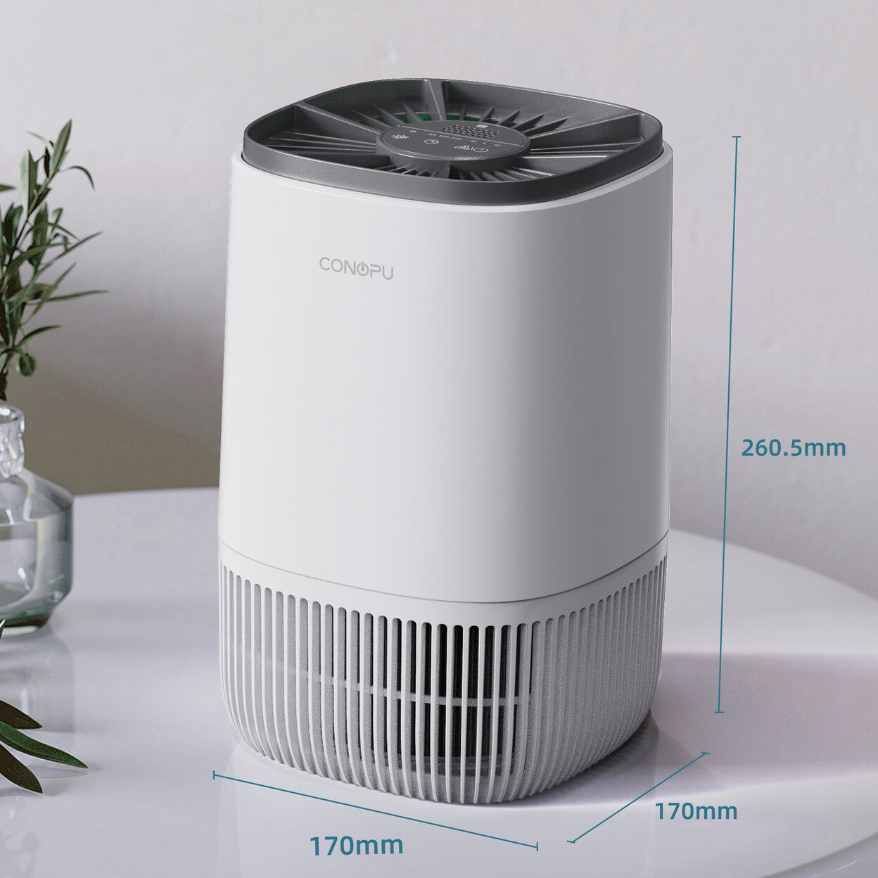 Purificateur d'air HEPA compact pour chambre jusqu'à 18 m² — vue 8