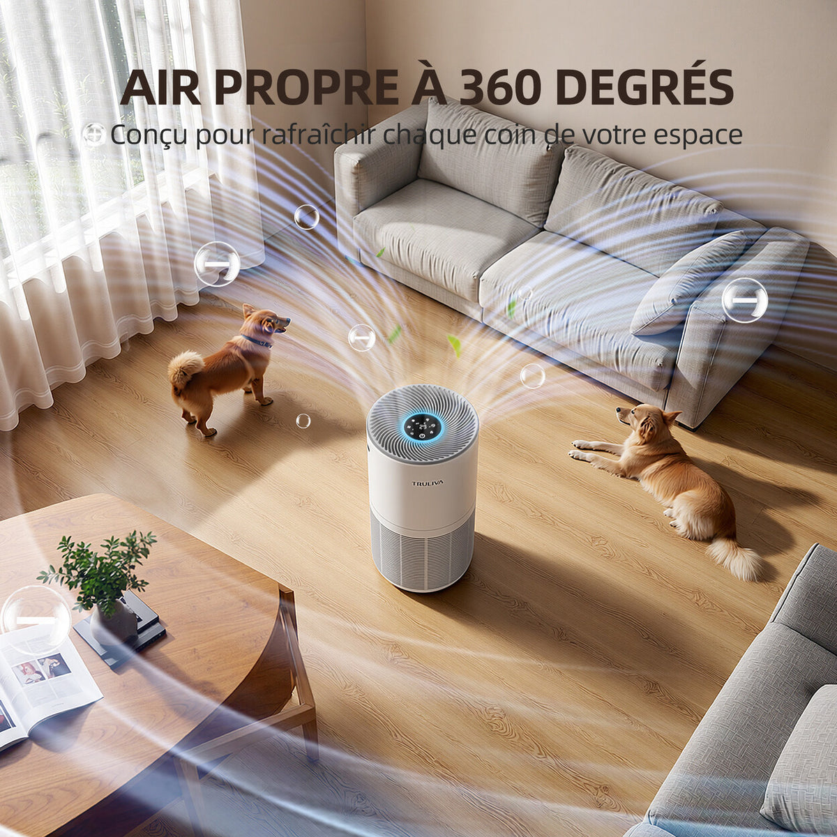 Purificateur d'air HEPA H13 CADR 450 pour grande pièce — vue 4