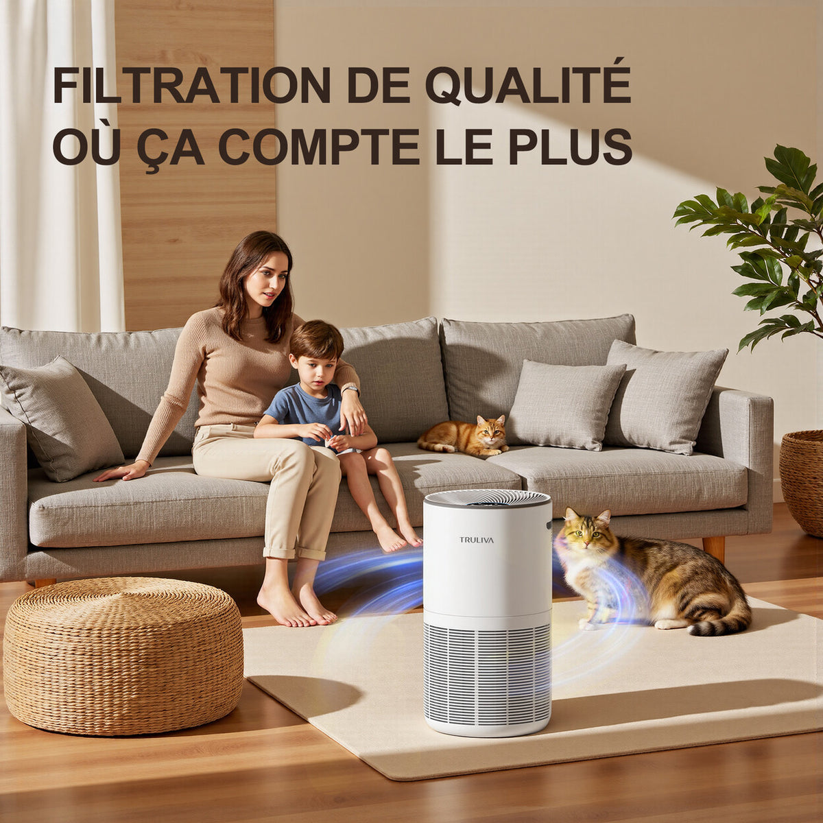Purificateur d'air HEPA H13 CADR 450 pour grande pièce — vue 2