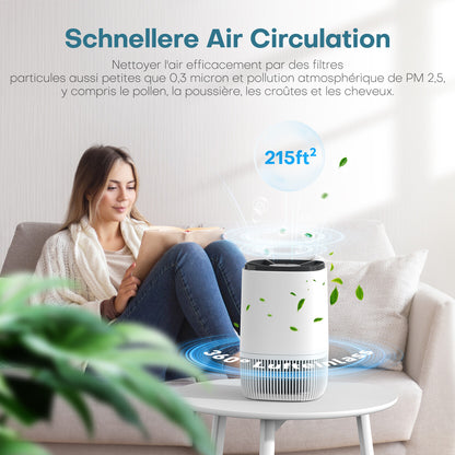 Purificateur d'air HEPA compact pour chambre jusqu'à 18 m² — vue 3