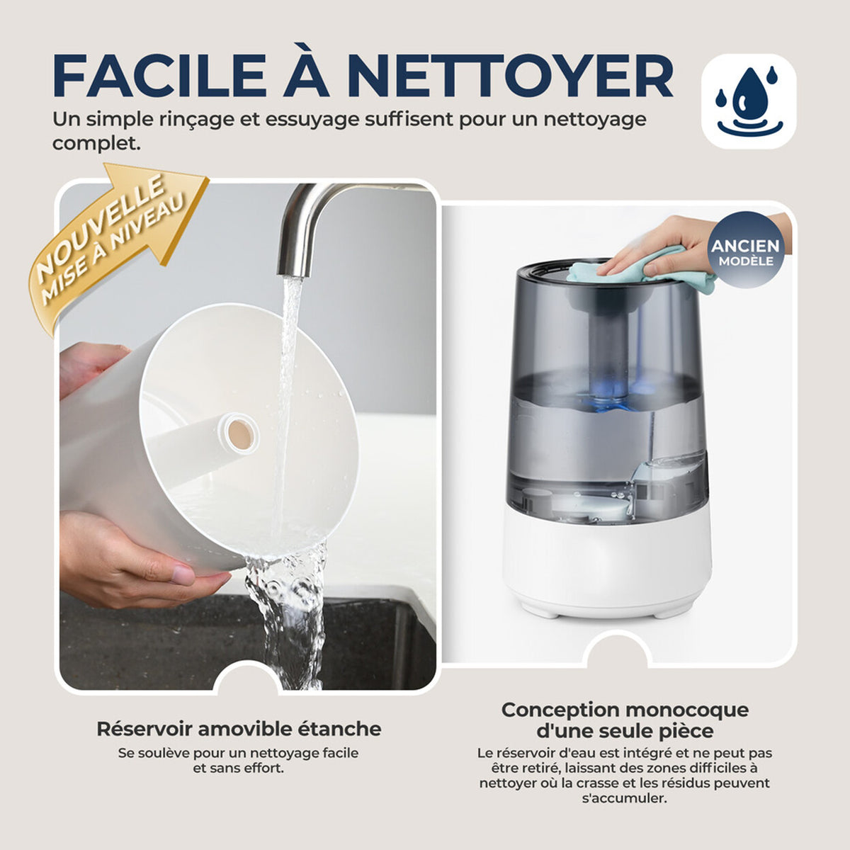 Humidificateur d'air ultrasonique 4L pour chambre — vue 7
