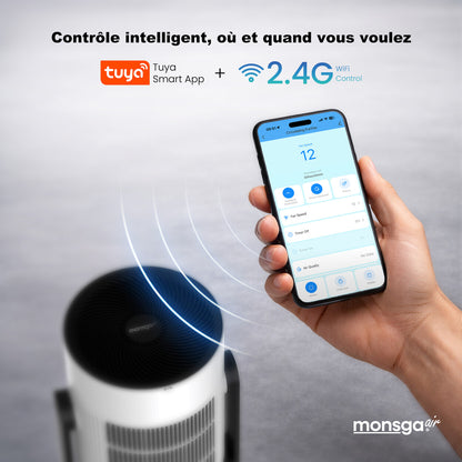 Ventilateur sur pied 2-en-1 avec purificateur d'air HEPA — vue 7
