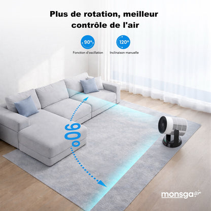 Ventilateur sur pied 2-en-1 avec purificateur d'air HEPA — vue 8