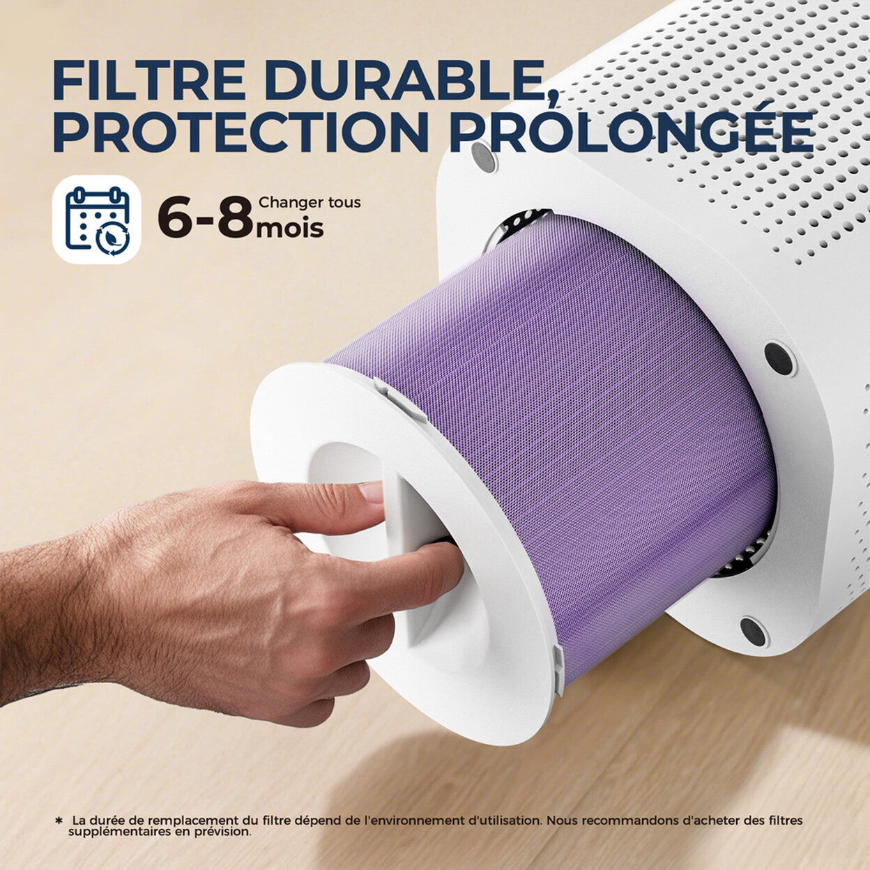 Purificateur d'air HEPA H13 silencieux 25 dB pour chambre — vue 9