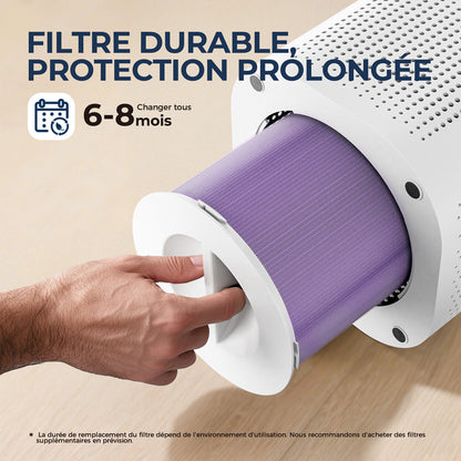Purificateur d'air HEPA H13 silencieux 25 dB pour chambre — vue 9