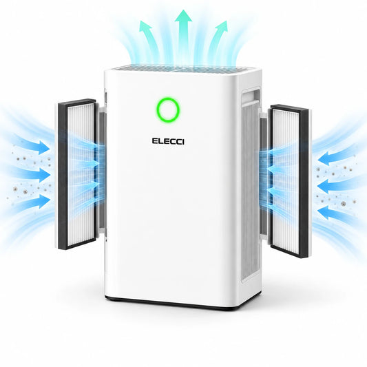 Purificateur d'air double HEPA 550 m³/h pour pièce jusqu'à 48 m²