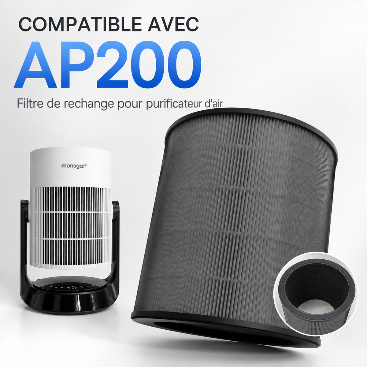 Filtre de remplacement pour ventilateur-purificateur 2-en-1