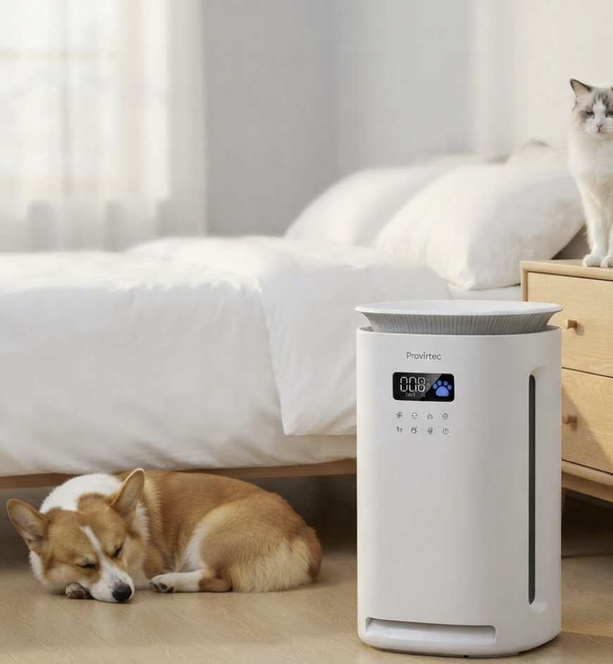 Purificateur d'air spécial animaux de compagnie pour foyer avec chien ou chat
