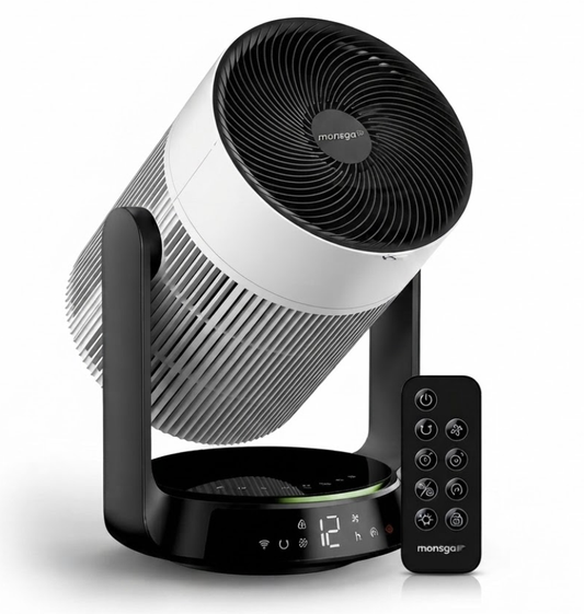 Ventilateur-purificateur 2-en-1 à oscillation 360°